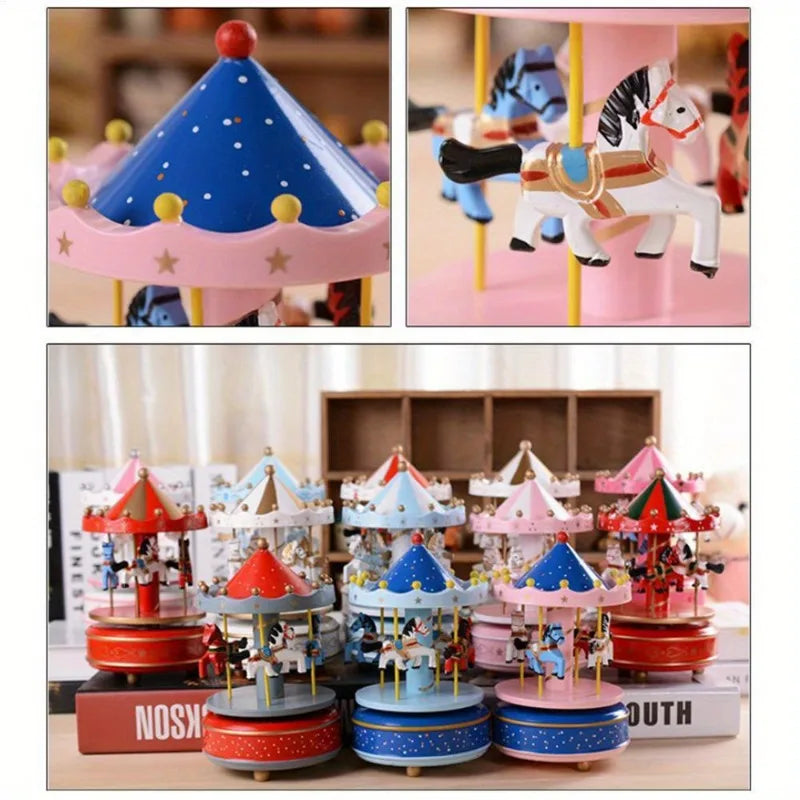 Classic Christmas Carousel Music Box