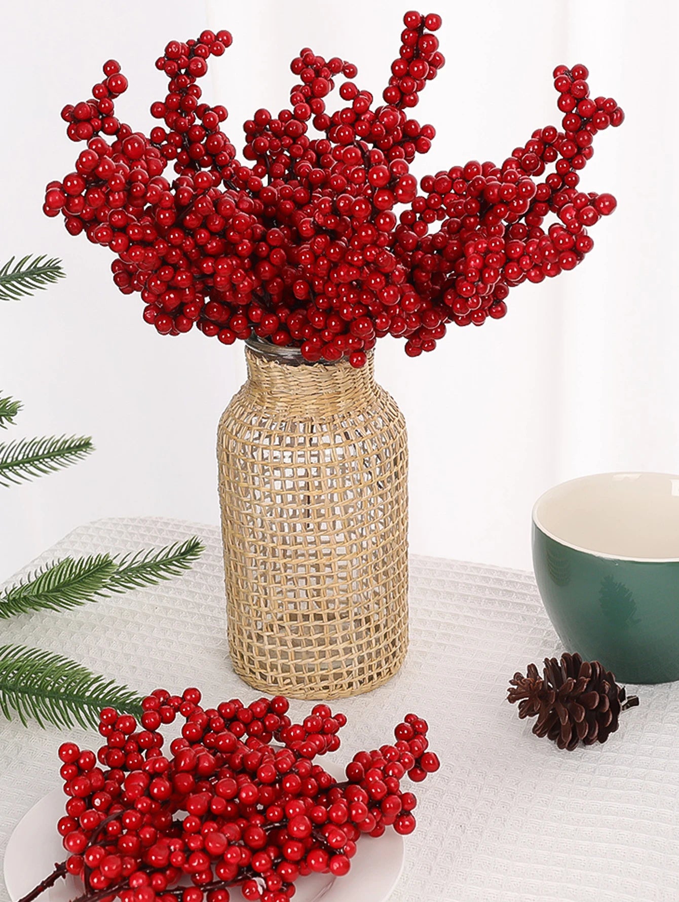 Luxury Red Berry Stems
