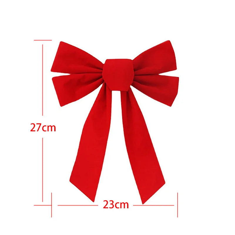 Big Red Bow Christmas Tree Topper
