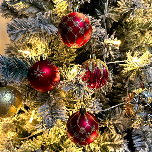 16PCS Luxury Electroplated Christmas Baubles