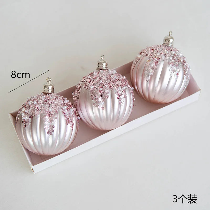 Pink Enchanted Christmas Baubles