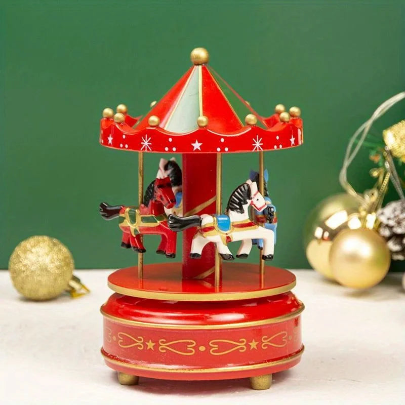 Classic Christmas Carousel Music Box