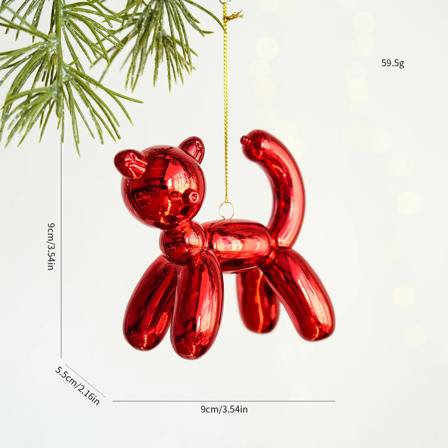 Balloon Dog Christmas Ornaments
