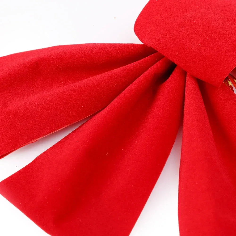 Big Red Bow Christmas Tree Topper