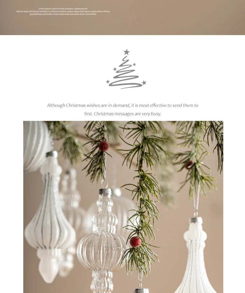Elegant Transparent Glass Christmas Bauble