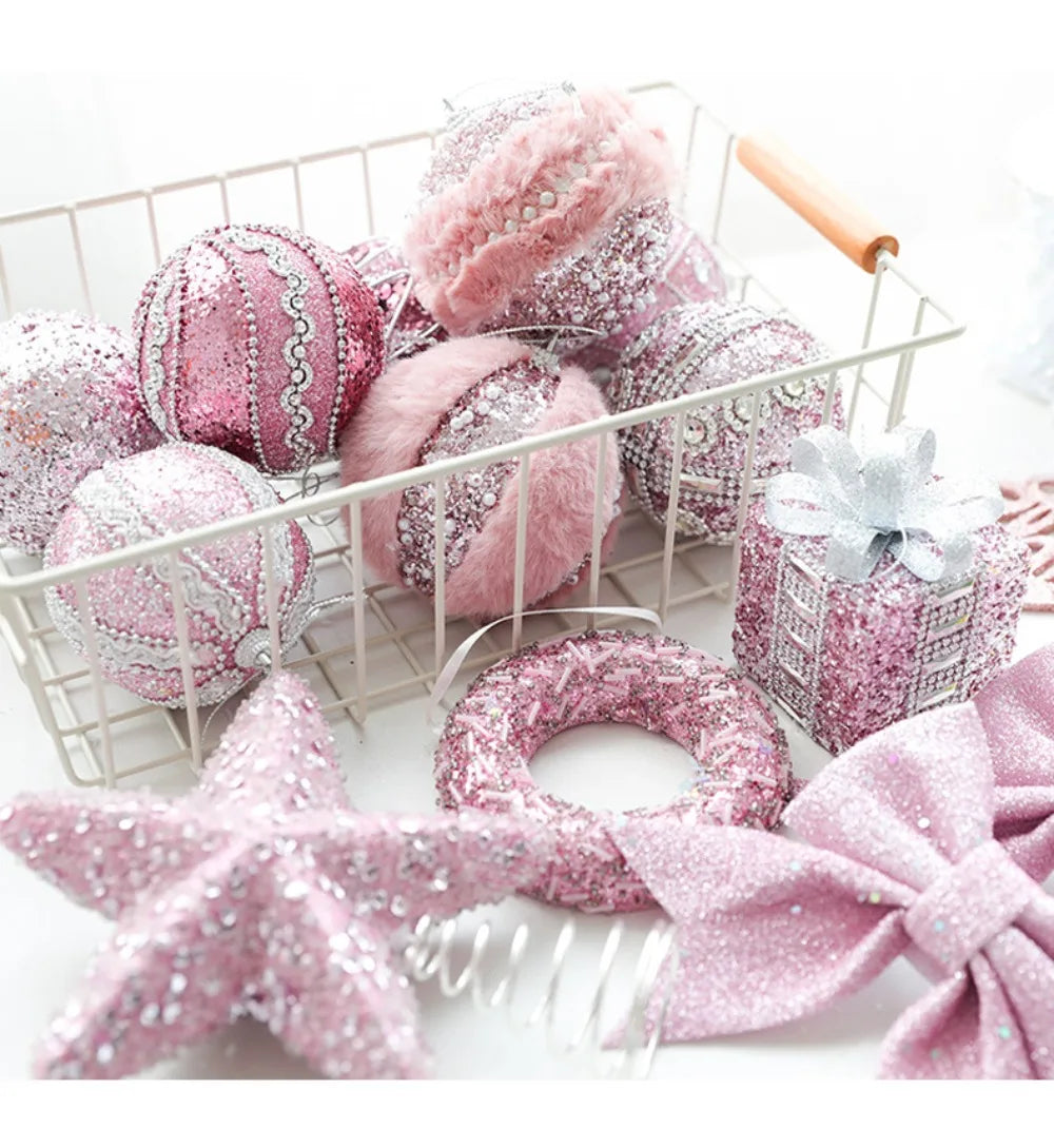 Pink Christmas Elegance Ornaments