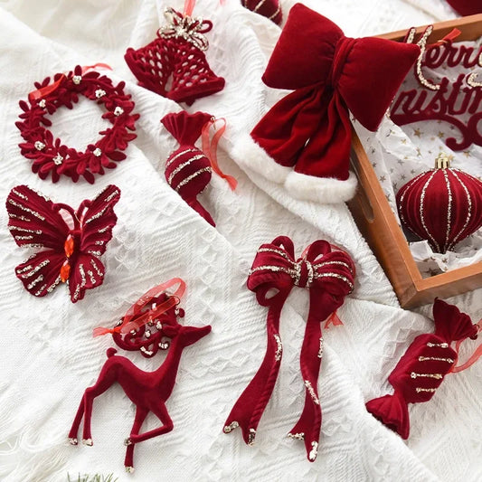 Festive Red Plush Ornament