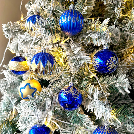 16PCS Luxury Electroplated Christmas Baubles