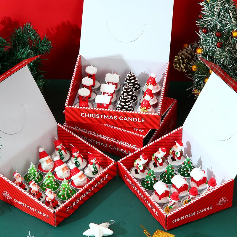 12pcs Christmas Candle Collection