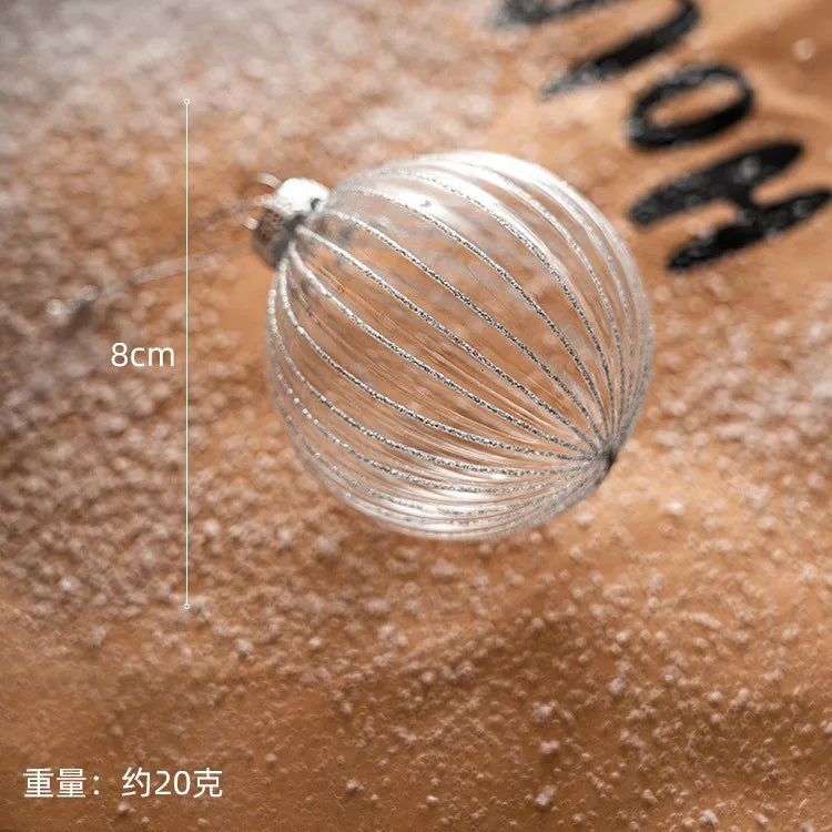 Elegant Transparent Glass Christmas Bauble