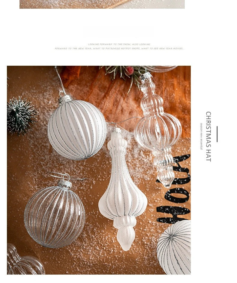Elegant Transparent Glass Christmas Bauble