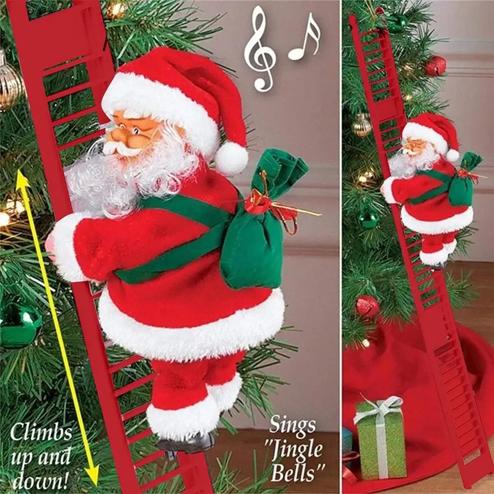 Climbing Santa Christmas Ornament