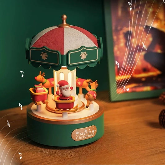 Christmas Carousel Music Box Night Light