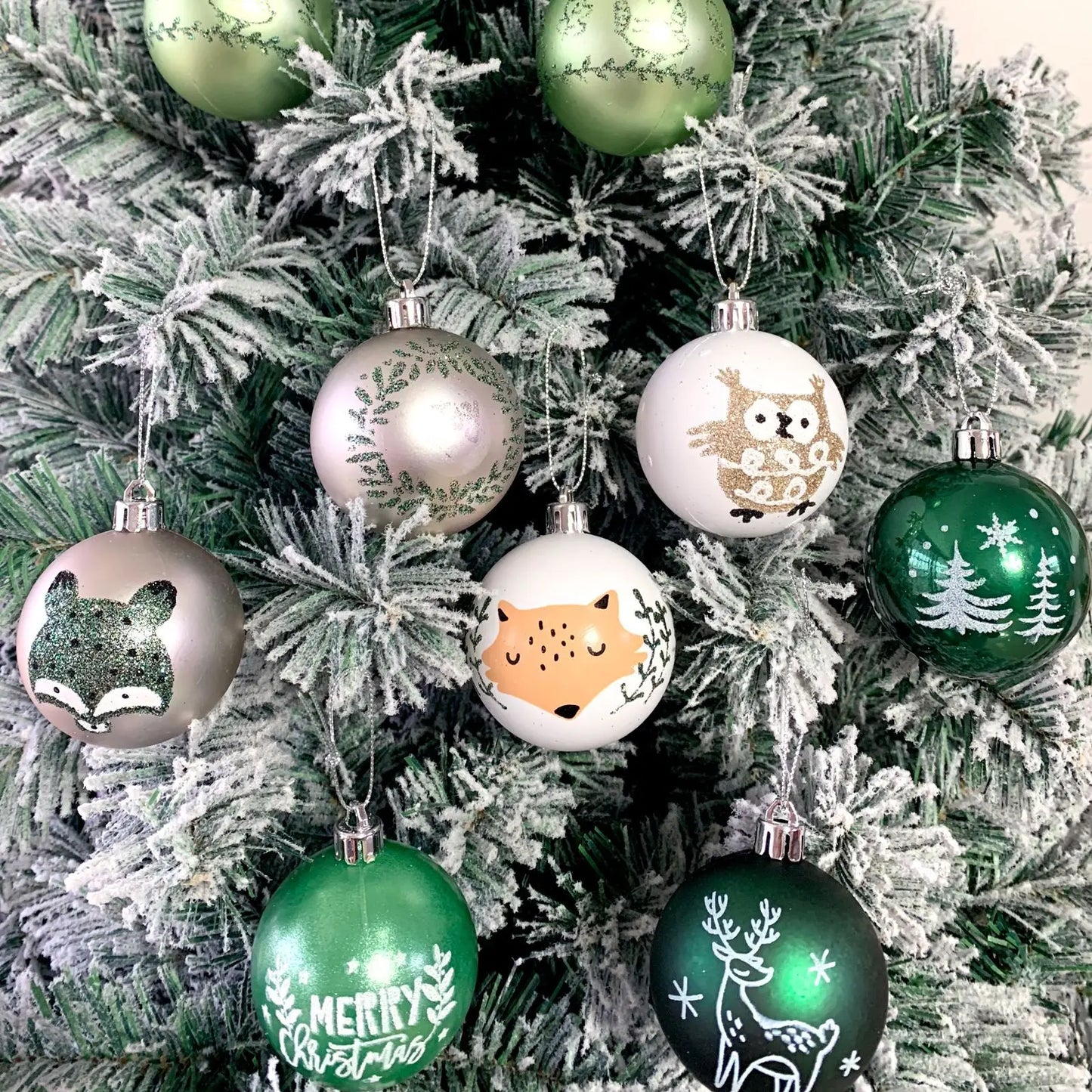 16PCS Luxury Electroplated Christmas Baubles