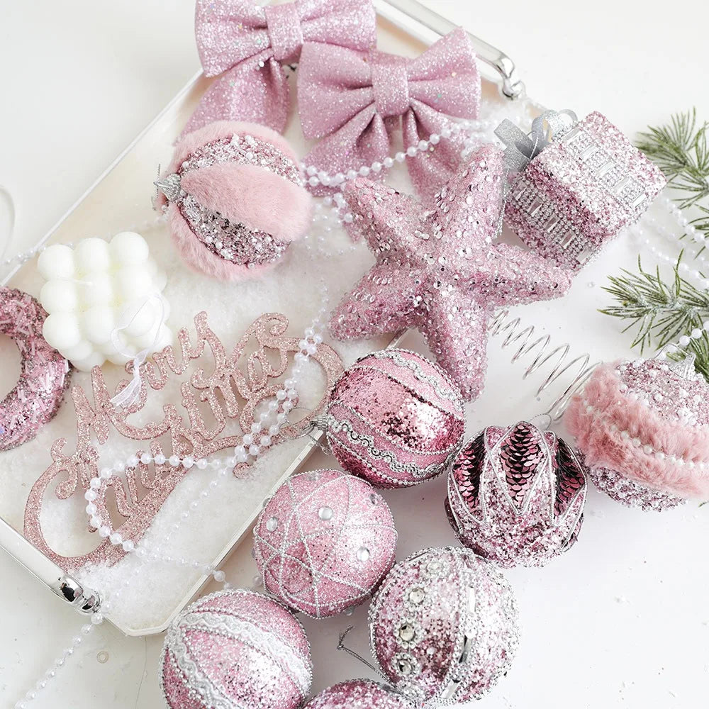 Pink Christmas Elegance Ornaments