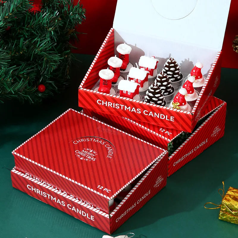 12pcs Christmas Candle Collection