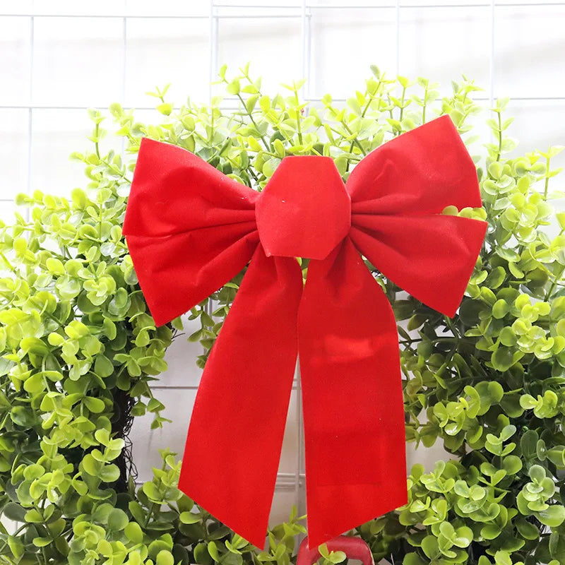 Big Red Bow Christmas Tree Topper