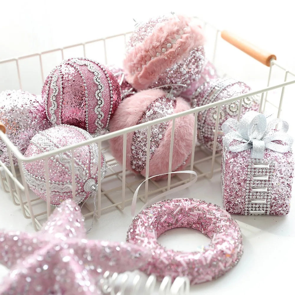 Pink Christmas Elegance Ornaments