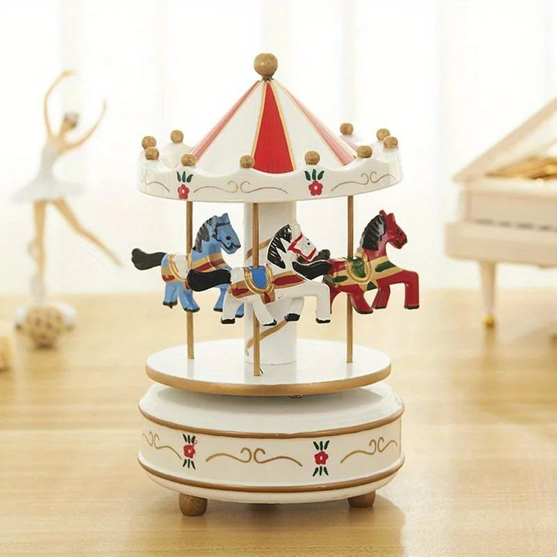 Classic Christmas Carousel Music Box