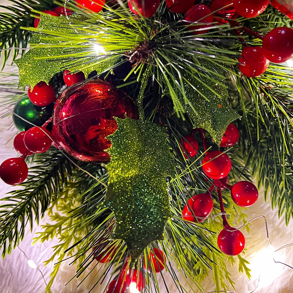 Christmas Stair Wreath with or without Lights