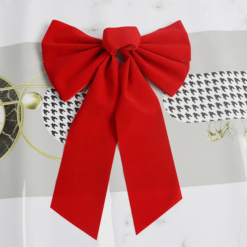 Big Red Bow Christmas Tree Topper