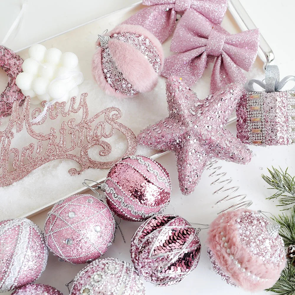 Pink Christmas Elegance Ornaments
