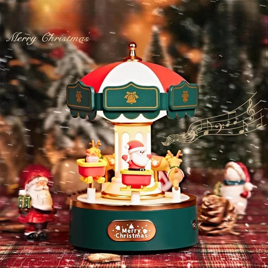 Christmas Carousel Music Box Night Light