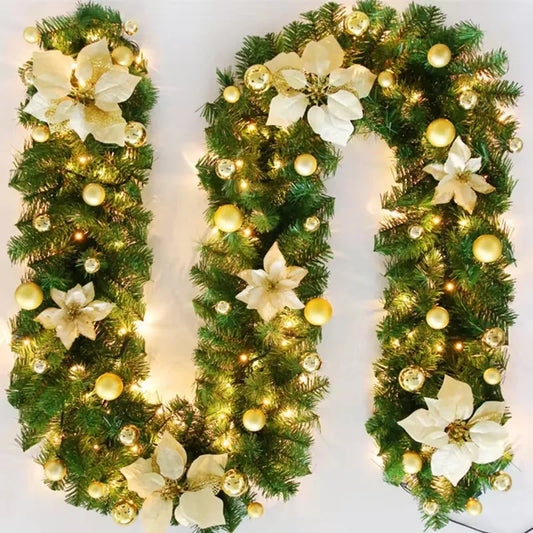 Luxury 2.7m LED Christmas Wreath with Lights