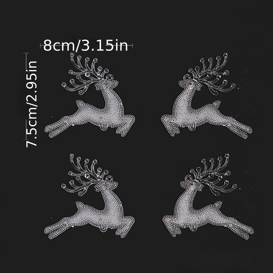 Transparent Reindeer Christmas Decorations