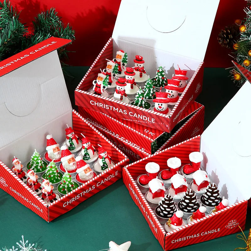 12pcs Christmas Candle Collection