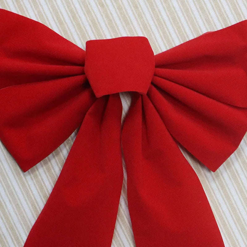 Big Red Bow Christmas Tree Topper