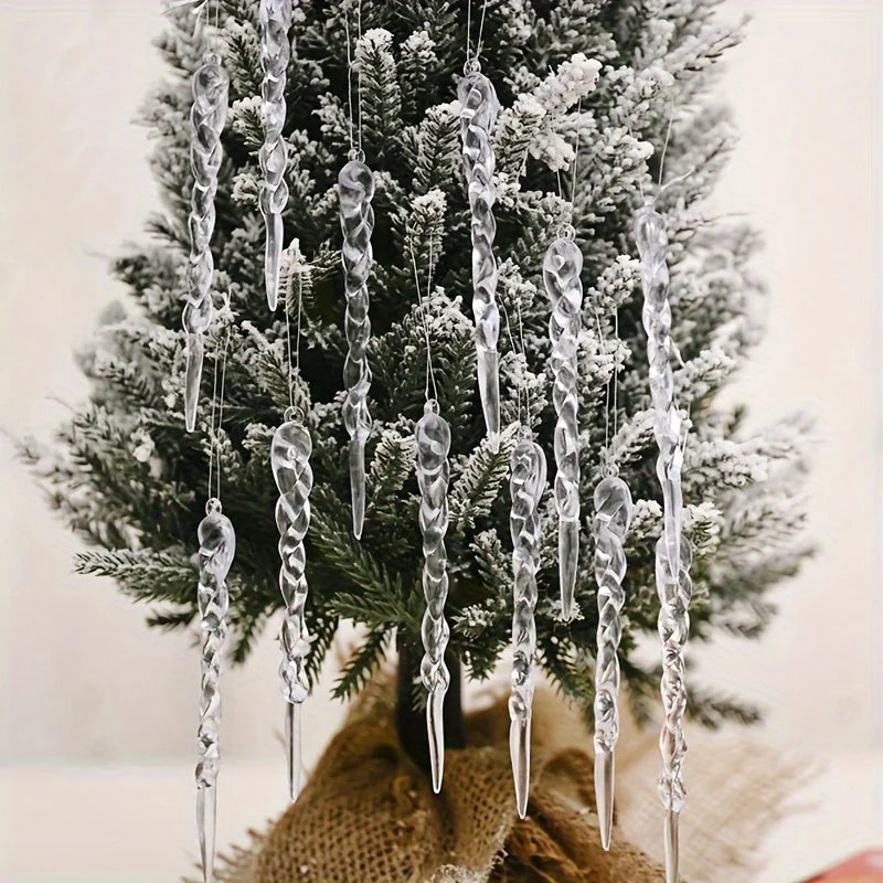 Crystal Clear Icicle Ornaments