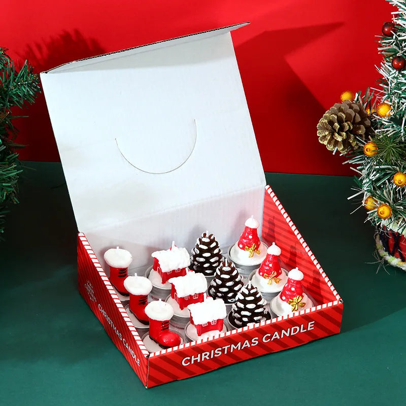 12pcs Christmas Candle Collection