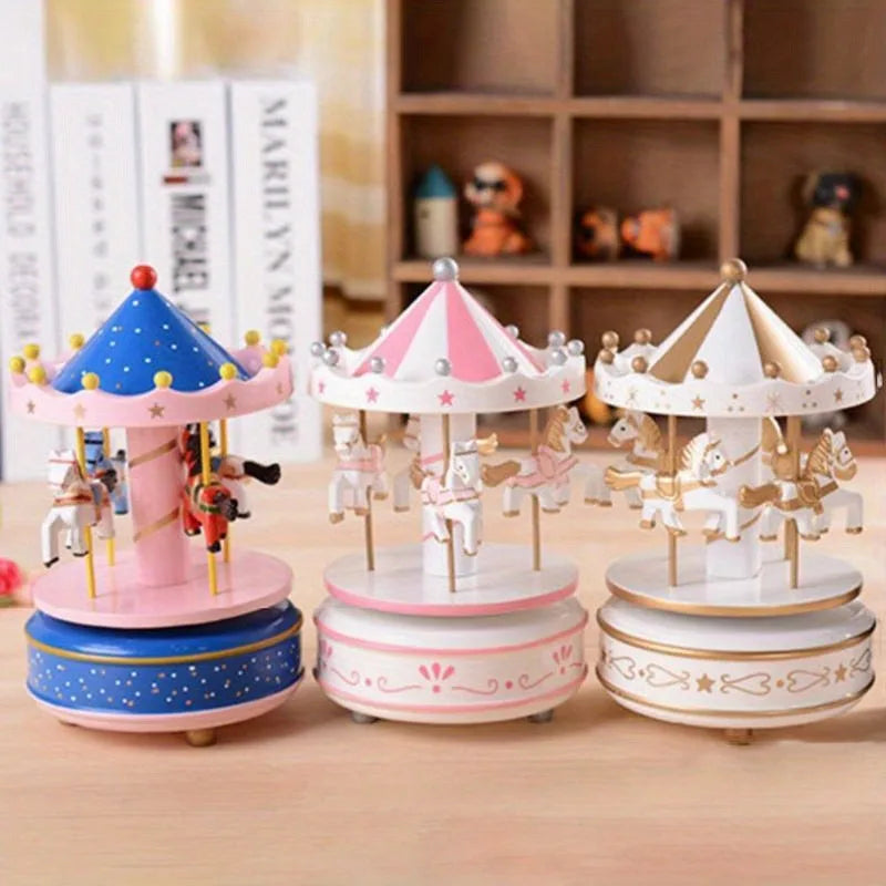 Classic Christmas Carousel Music Box