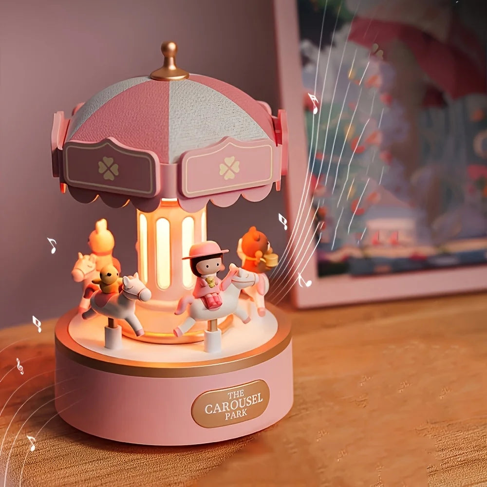 Christmas Carousel Music Box Night Light