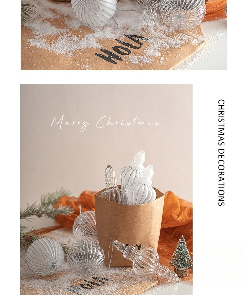 Elegant Transparent Glass Christmas Bauble