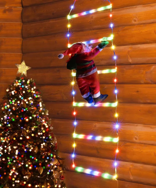 LED Santa Climbing Ladder