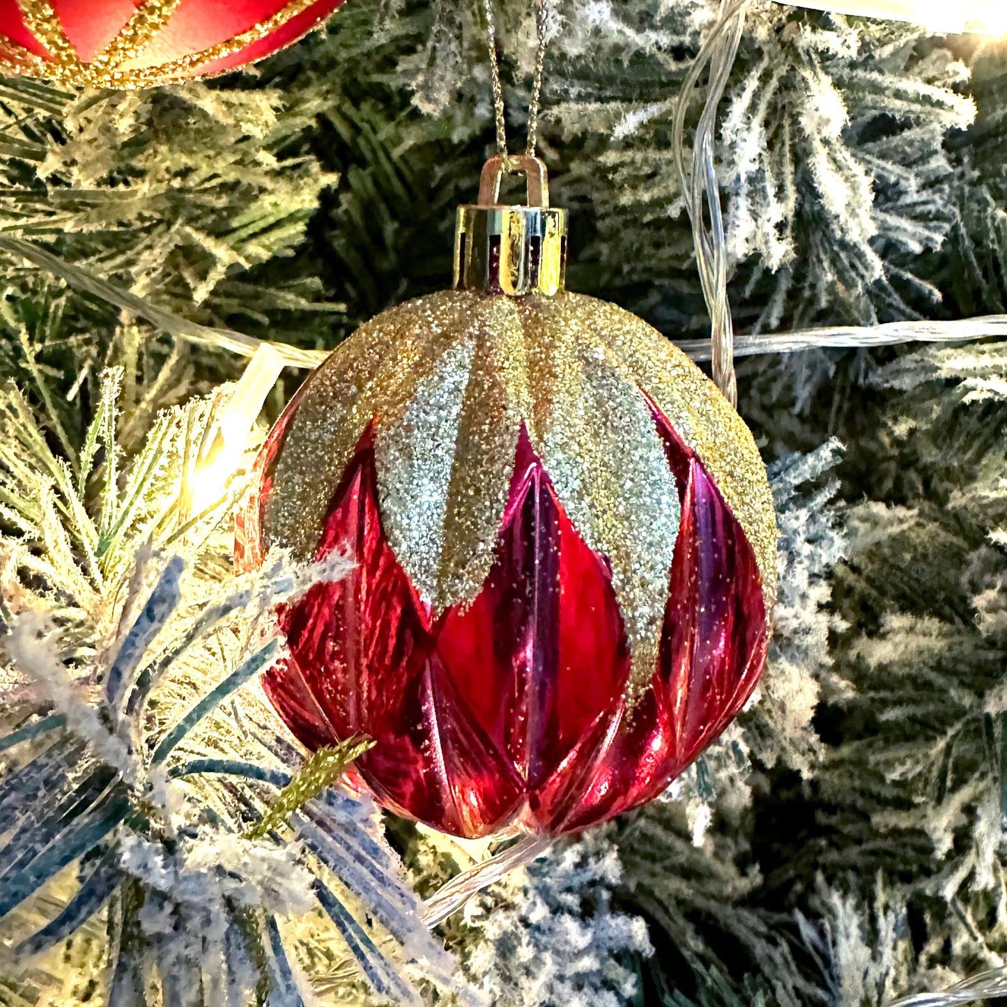 16PCS Luxury Electroplated Christmas Baubles