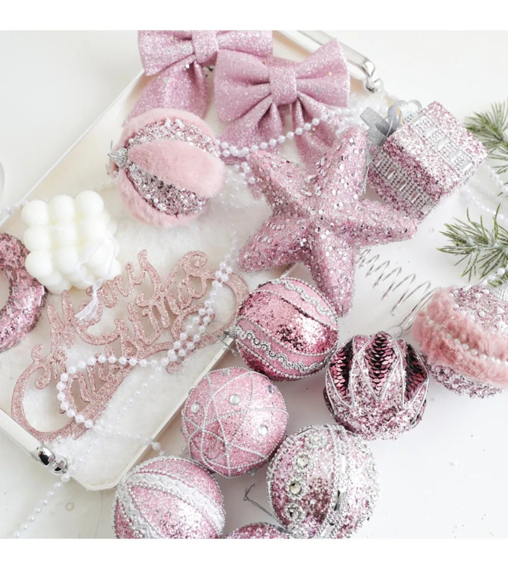 Pink Christmas Elegance Ornaments