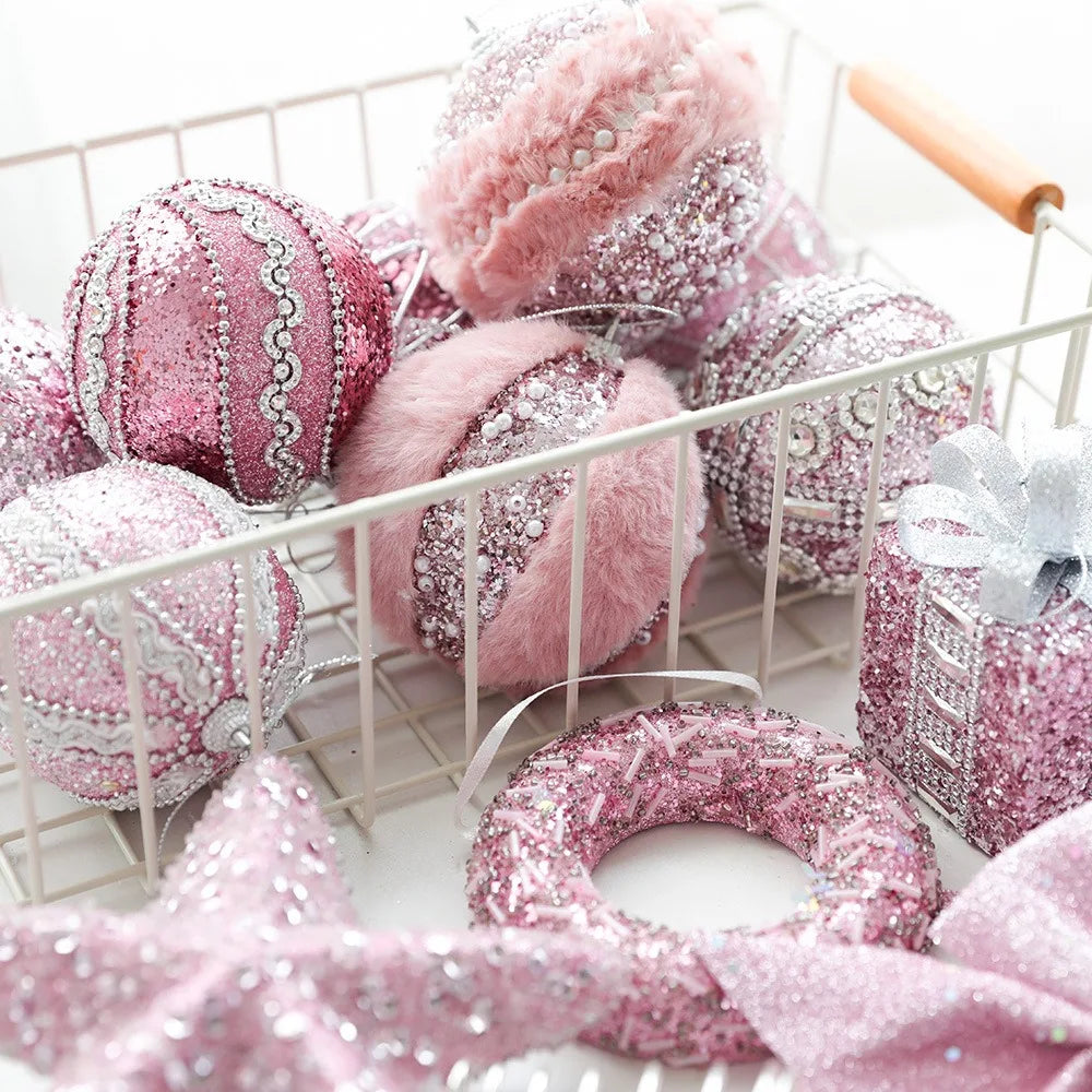 Pink Christmas Elegance Ornaments