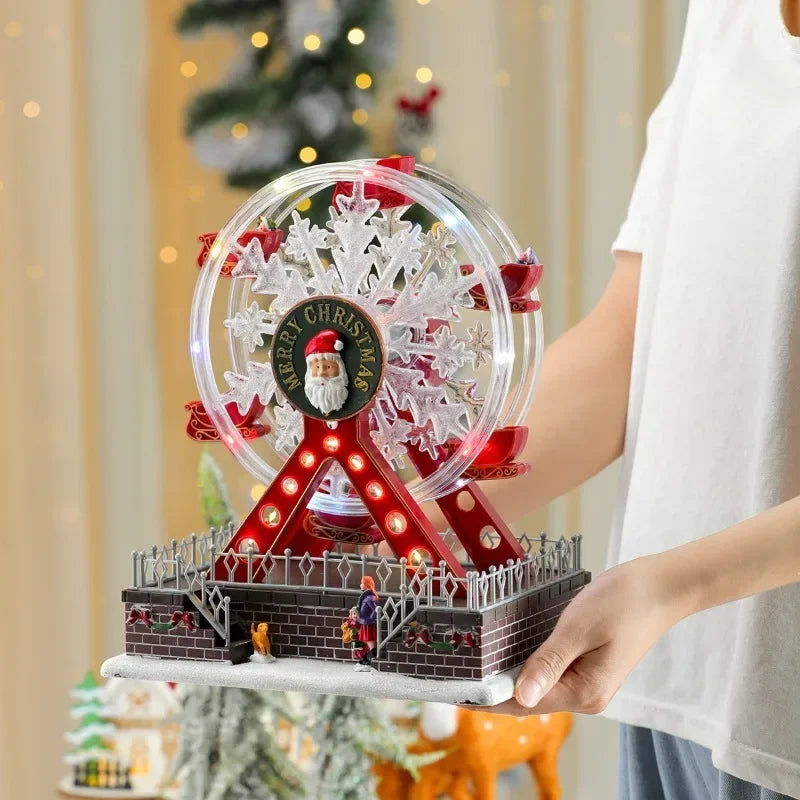 Santa Claus Spinning Light Up Ferris Wheel