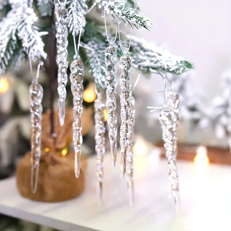 Crystal Clear Icicle Ornaments