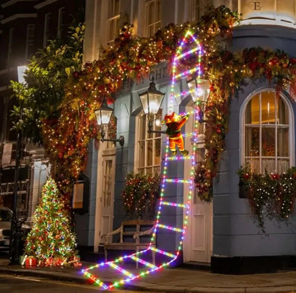 LED Santa Climbing Ladder