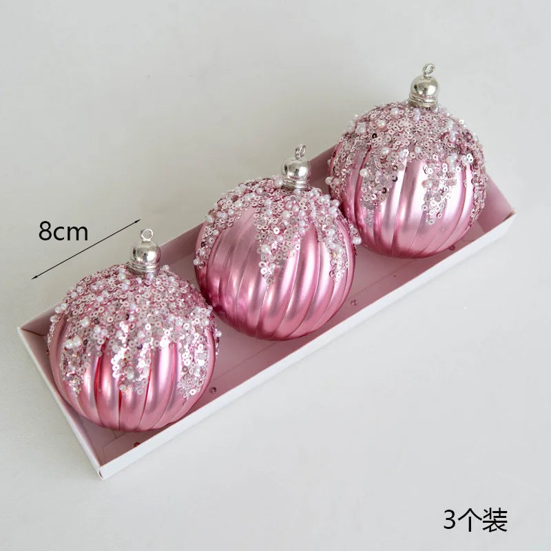 Pink Enchanted Christmas Baubles