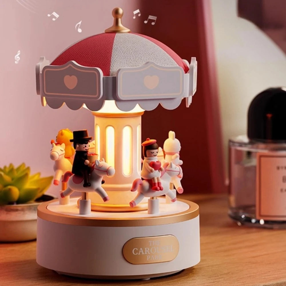 Christmas Carousel Music Box Night Light
