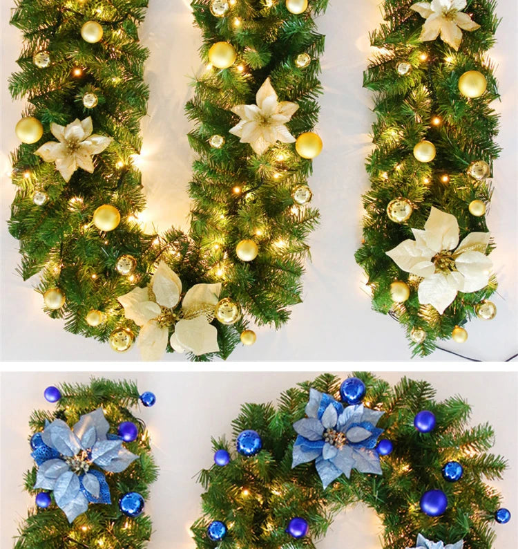 Luxury 2.7m LED Christmas Wreath with Lights