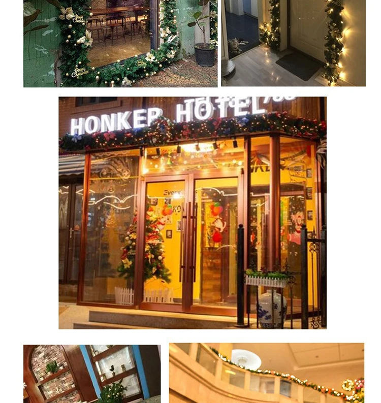 Luxury 2.7m LED Christmas Wreath with Lights