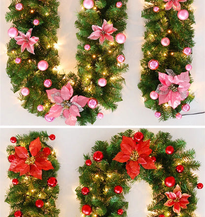 Luxury 2.7m LED Christmas Wreath with Lights