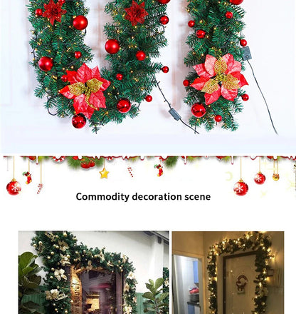 Luxury 2.7m LED Christmas Wreath with Lights