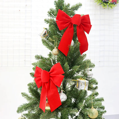 Big Red Bow Christmas Tree Topper